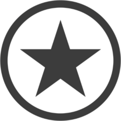 Classic Star in Circle Sticker