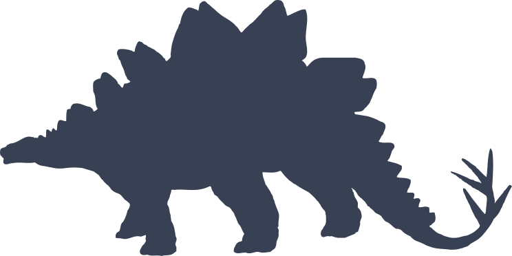 Classic Stegosaurus Dinosaur Sticker