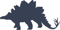 Classic Stegosaurus Dinosaur Sticker