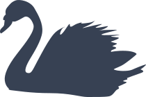 Classic Swan Shape Sticker