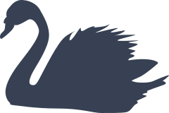 Classic Swan Shape Sticker