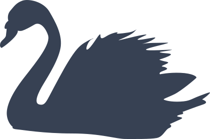 Classic Swan Shape Sticker
