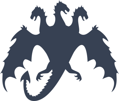 Classic Three Headed Dragon Sticker