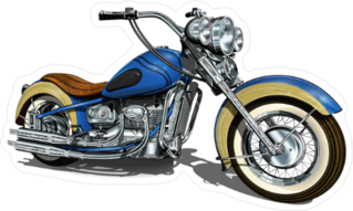 Classic Vintage Motorcycle Sticker