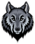 Classic Wolf Head Mascot Sticker