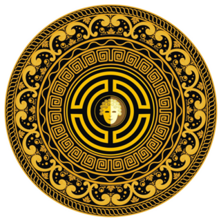 Classical Greek Circle Sticker