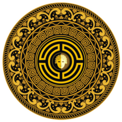 Classical Greek Circle Sticker