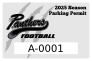 Claw Mark Rectangle School Sports Parking Permit Sticker
