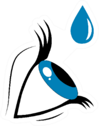 Clean Optometrist Eye Drop Illustration Sticker