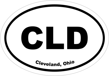 Cleveland, Ohio Oval Stickers