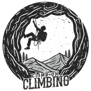 Climb On Rock Climbing Sticker