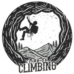 Climb On Rock Climbing Sticker