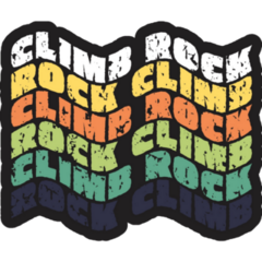 Climb Rock Rock Climb Typography Sticker