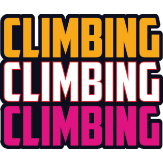 Climbing Lettering Sticker