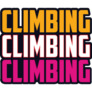 Climbing Lettering Sticker