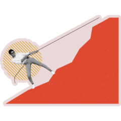 Climbing Rock Collage Sticker