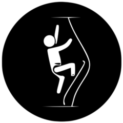 Climbing Wall Sport Line Icon Sticker