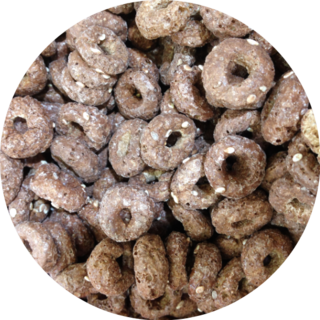 Close Up Breakfast Chocolate Cereal Rings Sticker