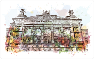 Close Up Landmark Building View Of Vienna Sticker