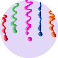 Close Up Of Colorful Nail Polish Drips Sticker 