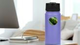Close Up View Of A Dangerous Green Snake Sticker on a Water Bottle (New) example