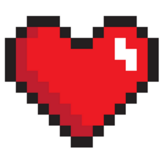 Closeup Heart, Pixel Icon Sticker