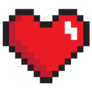 Closeup Heart, Pixel Icon Sticker