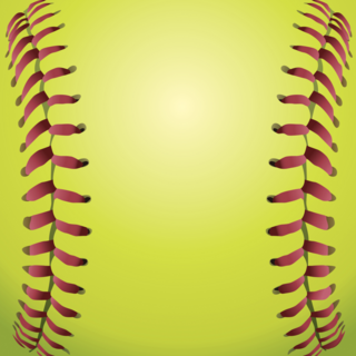 Closeup Of Softball Laces Sticker