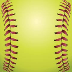 Closeup Of Softball Laces Sticker