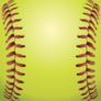 Closeup Of Softball Laces Sticker