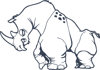 Clothed Rhinoceros Sticker