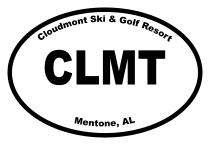 Cloudmont Ski & Golf Resort Oval Sticker