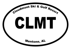 Cloudmont Ski & Golf Resort Oval Sticker