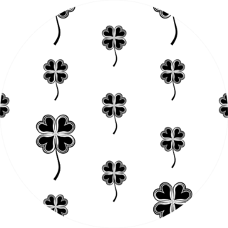 Clover Four Leaf Shamrock Pattern Art Illustration Sticker