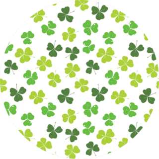 Clover Leaf Hand Drawn Pattern Sticker
