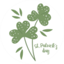 Clover Leaf Illustration. Cute Spring St. Patrick’s Day Sticker
