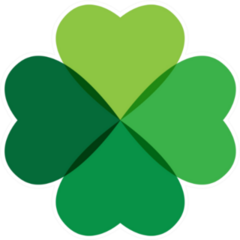 Clover Leaf Logo Icon Sticker