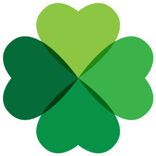Clover Leaf Logo Icon Sticker