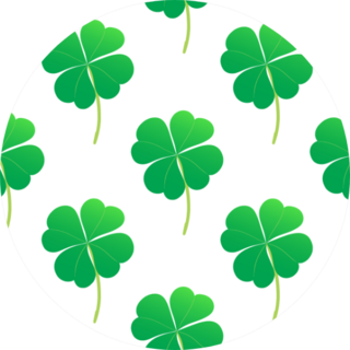 Clover Leaf Pattern Illustration Sticker