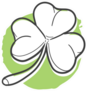 Clover Leaf Traditional Doodle Sticker