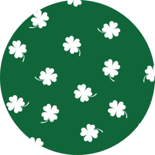 Clover Seamless Pattern On Green Sticker