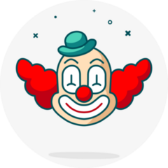Clown Carnival Smile Sticker