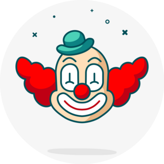 Clown Carnival Smile Sticker