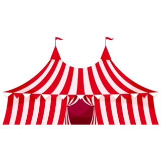 Clown Circus Tent Sticker