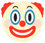 Clown Emoji Face Sticker