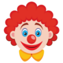 Clown Face Circuc With A Red Nose Sticker