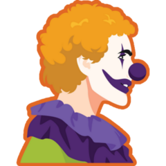Clown Face In Profile Sticker