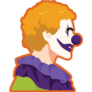 Clown Face In Profile Sticker