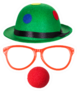 Clown Hat With Glasses And Red NoseSticker