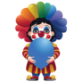Clown Hugging Balloon Sticker